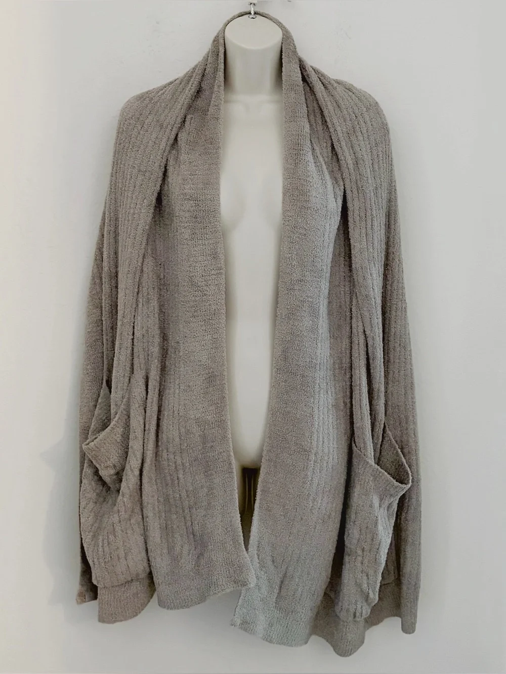 Barefoot Dreams Gray Open-Front Cozy Blanket Scarf